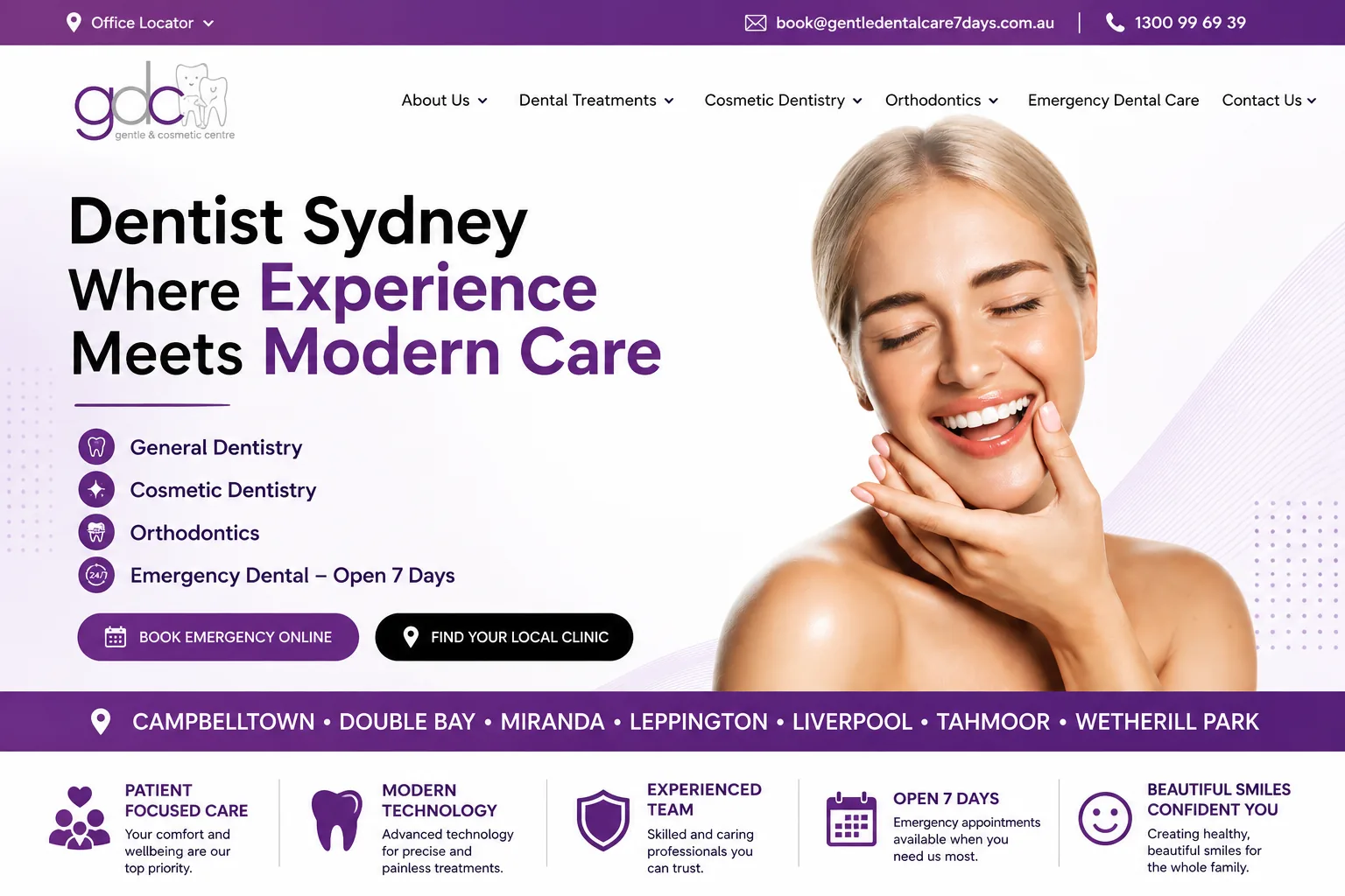 Gentle & Cosmetic Centre - Multi clinic website