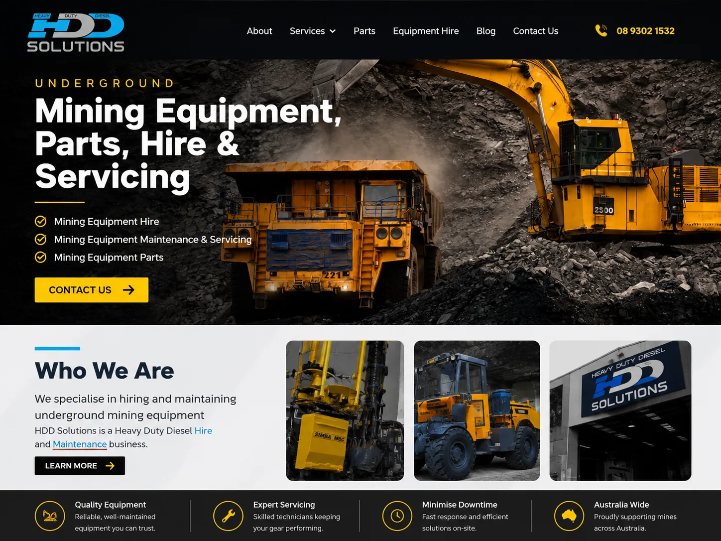 HDD Solutions - Mining equipment website