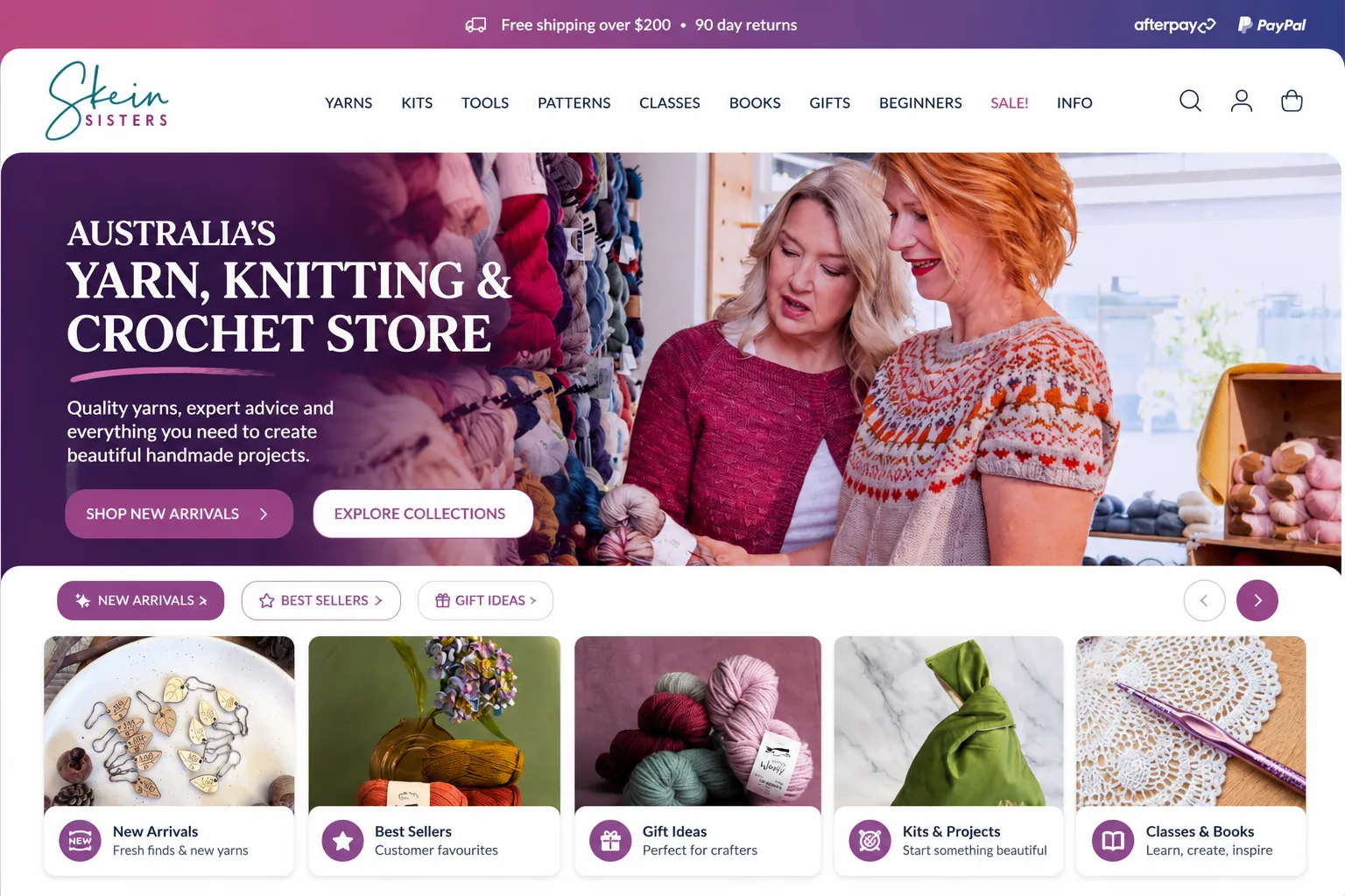 Skein Sisters - WooCommerce website
