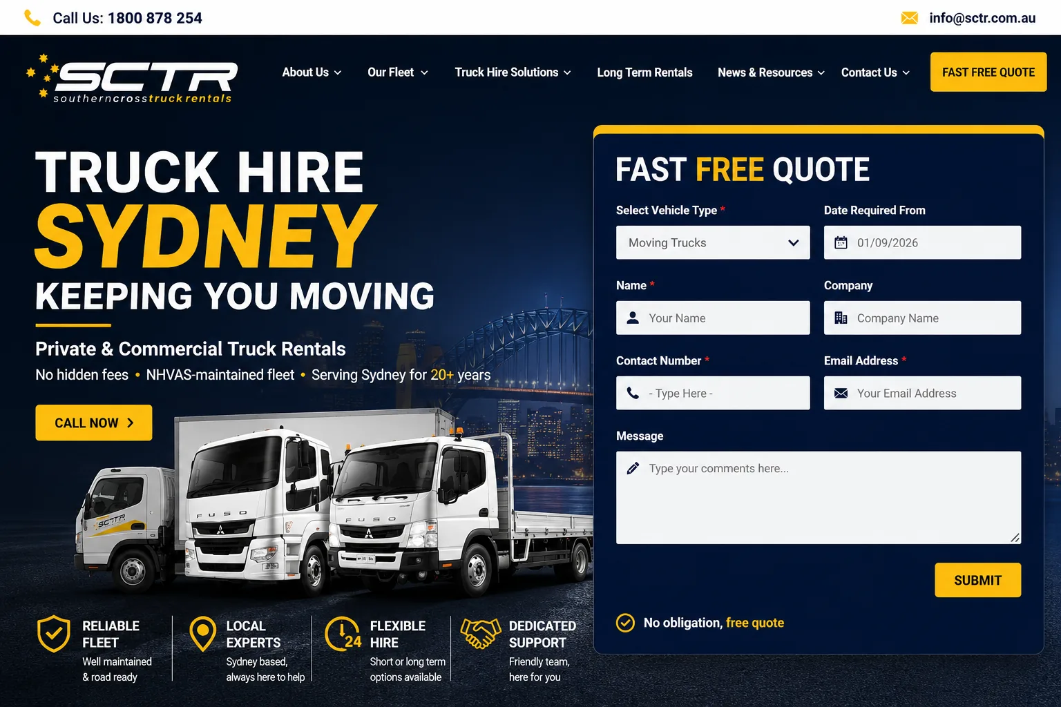 Southern Cross Truck Rentals - Truck rental website