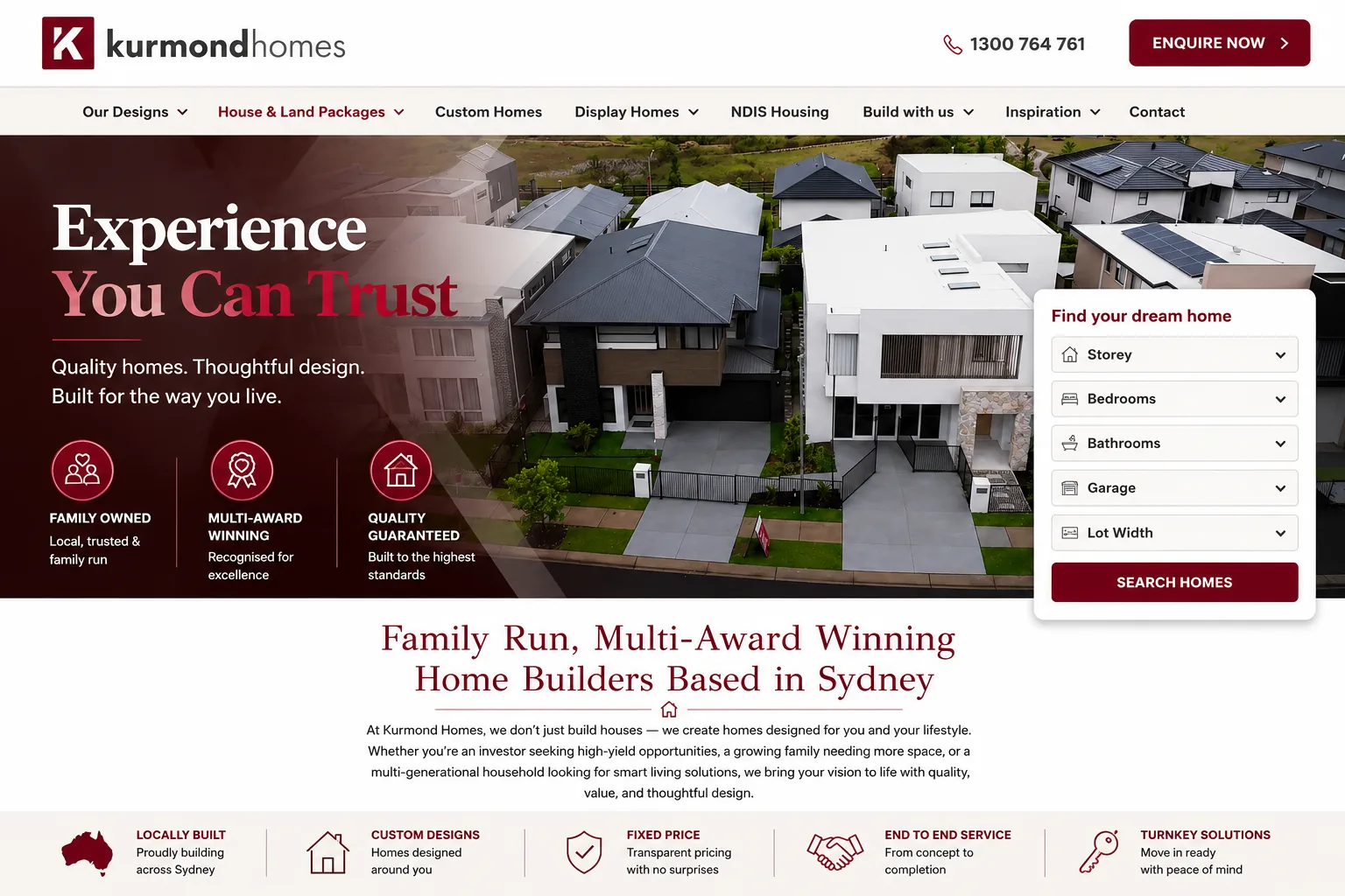 Kurmond Homes - Home builder website