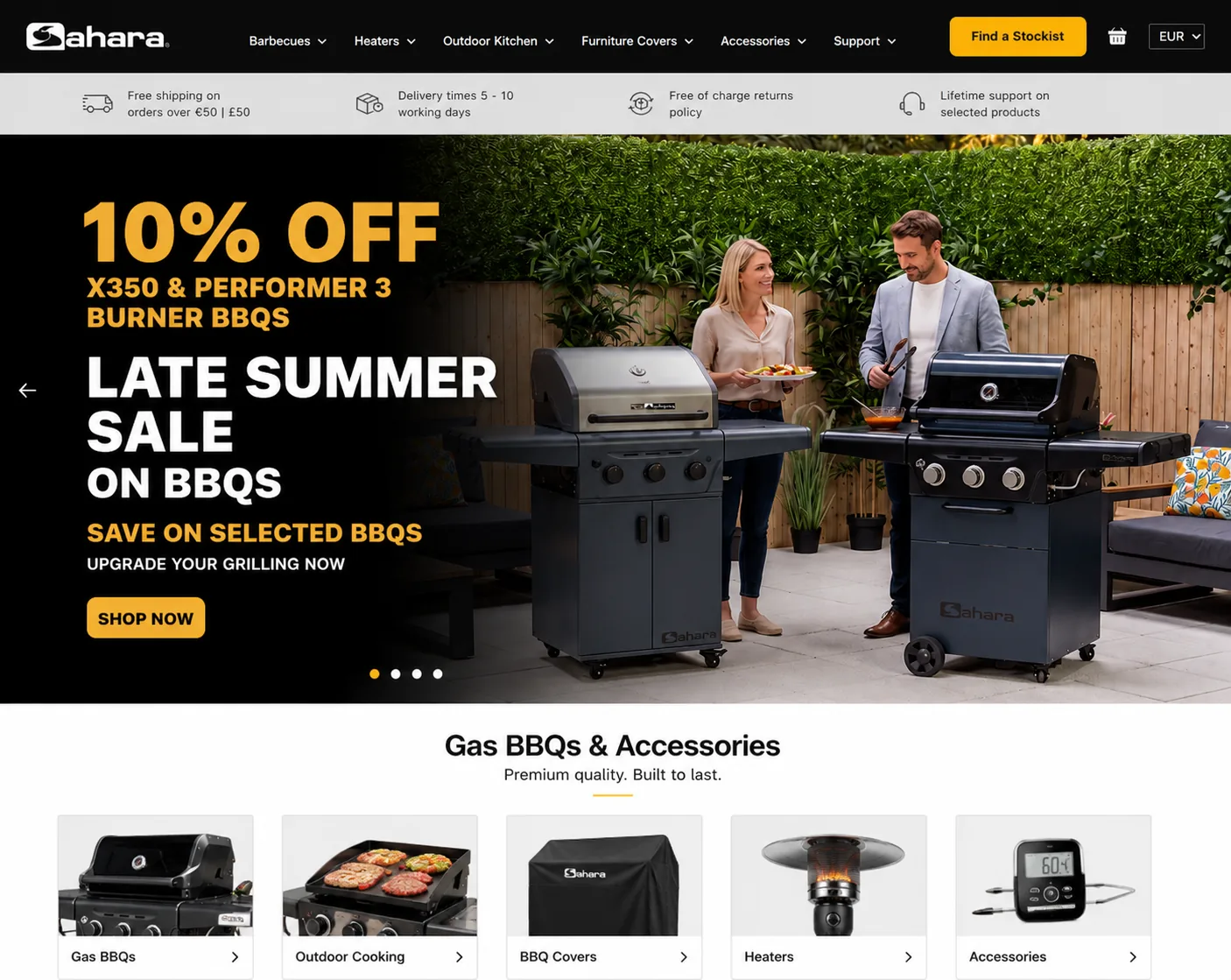 Sahara - BBQ ecommerce website